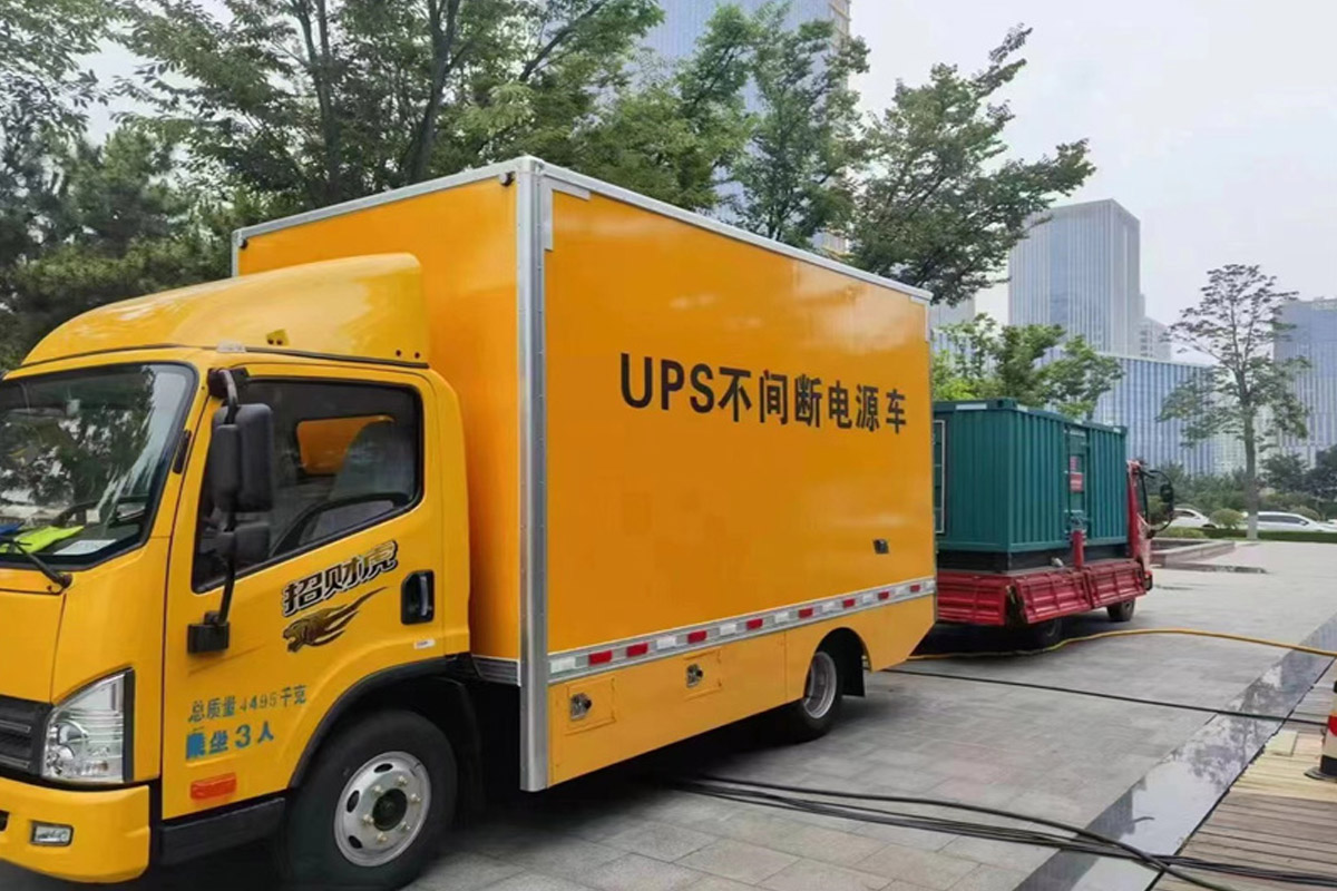 黄岛发电机租赁施工现场