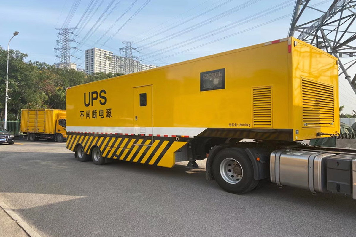 黄岛发电机租赁施工现场